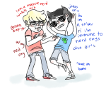  blue_slime_ghost_shirt cosplay dave_strider emmilions glassesswap john_egbert red_record_tee starter_outfit 