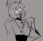  2026 aranea_serket blush brain_user99 dancestors dream_ghost fullres grayscale monochrome sketch solo starter_outfit sufferer_necklace 