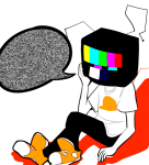  animated dirk_strider epilepsy_warning ipoog sitting solo starter_outfit word_balloon 
