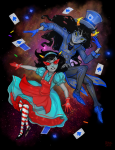 2011 alice_in_wonderland broken_source card crossover fluorite_octet hat huge rainbowsqueeze scourge_sisters spade stars terezi_pyrope vriska_serket
