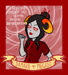 2015 banner blush damara_megido dancestors dream_ghost drug_use fullres language:japanese robictheescapist smoking solo starter_outfit text valentinestuck zodiac_symbol
