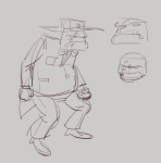  2025 felt fullres headshot kataeva monochrome scars sketch solo stitch 