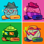  2020 alpha_kids ballcap blush crossover dirk_strider fedora fullres hat jaggy_lines jake_english jane_crocker live_a_live robot roxy_lalonde skulltop tomatograter 