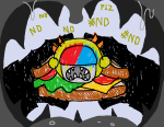  2014 cannibalism carrying crying dancestors food fullres hb headshot heart hearts_boxcars jaggy_lines mituna_captor sailorbeefcake scribble_mode text 