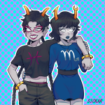  2018 aranea_serket arm_around_shoulder body_modification dancestors fullres gillfronds meenah_peixes redrom shipping sickarknife starter_outfit sufferer_necklace 