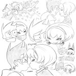  2026 animal_ears art_dump blush body_modification breath_aspect cherytalah fashion flowers fullres godtier grayscale grimdorks heir john_egbert kiss lying monochrome profile redrom rose_lalonde shipping sketch text 