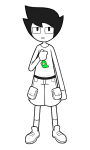  2025 catcow-draws fullres grayscale highlight_color john_egbert monochrome solo starter_outfit 