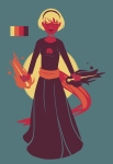 bedsafely black_squiddle_dress limited_palette needlewands rose_lalonde solo 