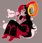  2025 ancestors beforus_ancestors bellekieran blush fullres jaggy_lines profile sitting skulls solo starter_outfit text the_rankmaid 