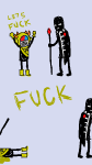  ! 2015 agent_uniform back_angle blood comic dancestors dd dd&#039;s_spear diamond draconian_dignitary fullres head_out_of_frame impalement jaggy_lines lying mituna_captor sailorbeefcake scribble_mode starter_outfit text 