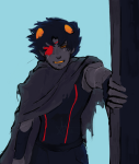 2024 candy_timeline deerestum eyepatch fullres homestuck:_beyond_canon karkat_vantas panel_redraw punished_outfit scars solo 