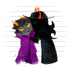  2025 ancestors animals blush dualfang fullres hat hug kiss marquise_spinneret_mindfang orphaner_dualscar profile redrom scars shipping silhouette starter_outfit sweat tamagor 