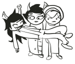  2026 blue_rose doctoraiama fullres grayscale kanaya_maryam lying monochrome multishipping rose_lalonde rosemary shipping spidermoth starter_outfit vriska_serket 