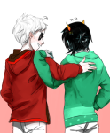  arm_around_shoulder back_angle coolkids dave_strider mohalkayo redrom shipping terezi_pyrope 