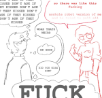  2025 autumn-may dave_strider fullres homestuck:_beyond_canon karkat_vantas lineart meat_timeline monochrome text thought_balloon word_balloon 