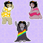  2023 back_angle casual chubstuck fashion fullres jaggy_lines karkat_vantas kneeling obscenicon plushie rule63 size_difference solo swimsuit transtuck 