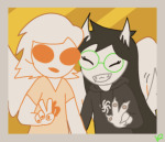2024 aspect_hoodie bulbasauryeee burning_down_the_house davesprite dogtail dogtier fanfic_art fullres jade_harley selfie space_aspect sprite