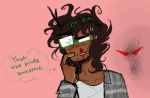  2024 alternate_hair blood brobot casual electric_greens facial_hair fashion freckles fullres jake_english monster4lyfe nosebleed redrom shipping silhouette sweat thought_balloon 