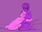  crying holycowworshipper hug limited_palette rose_lalonde roxy_lalonde 