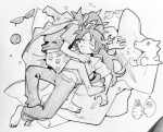 116fdnht 2021 8_ball barefoot casual grayscale hug no_glasses recuperacoon redrom scalemates scourge_sisters shipping sleeping spiders terezi_pyrope vriska_serket