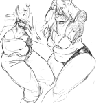 2026 casual chubstuck eyepatch fullres grayscale monochrome poff_null sketch solo vriska_serket