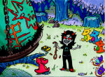 2011 alternia back_angle chalk dragonmom fullres lemonsnout noose saffronscarf scalemates starter_outfit terezi_pyrope trees 