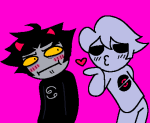 2025 dave_strider duckface fullres heart jaggy_lines karkat_vantas red_knight_district redrom shipping skyzahhak starter_outfit