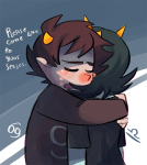  adorabloodthirsty bromance crying hug karkat_vantas mimi redrom request shipping terezi_pyrope zodiac_symbol 