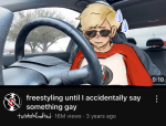  2025 armikuu car dave_strider freckles fullres image_manipulation meme red_baseball_tee solo sweat text youtube 