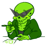  2016 calliope doggirlsondrugs fullres glasses_added illustrating jaggy_lines scp_foundation sitting solo starter_outfit 