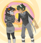  arms_crossed dogtier godtier jade_harley karkat_vantas katolilly kats_and_dogs rule63 shipping space_aspect witch 