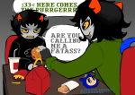  2026 beverage food fullres jaggy_lines karkat_vantas katnep kociakarma labubu mcdonald's nepeta_leijon no_hat shipping sitting starter_outfit text word_balloon 
