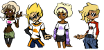  2026 alternate_hair dave_strider dirk_strider fullres its-gorbin-time pastiche red_baseball_tee rose_lalonde roxy_lalonde starter_outfit strilondes the_world_ends_with_you 