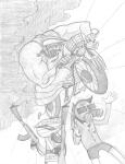  2013 aimless_renegade anonymous_artist ar artificial_limb epic fullres gasmask grayscale jake_english lord_english pencil skull_suit 