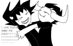  2024 fullres grayscale hug karkat_vantas melerbytes monochrome red_bull shipping sketch starter_outfit tavros_nitram text 