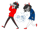 2024 aranea_serket araneadillydally dancestors dream_ghost fullres jaggy_lines kankri_vantas starter_outfit thought_balloon