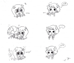  ... 2013 blush broken_source chibi dancestors fullres grayscale headshot heart holding_hands kankri_vantas latula_pyrope mituna_captor miyotora monochrome radrom redrom shipping social_justice starter_outfit sweat text thought_balloon word_balloon 