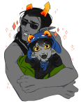  2023 cat_hat diamond equius_zahhak freckles fullres hug meowrails nepeta_leijon palerom starter_outfit svetoshumovaya sweat 