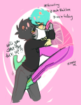 2013 ancest blackrom blush broken_source dancestors fullres hatemarriage heart kankri_vantas karkat_vantas mcsiggy midair shipping starter_outfit text trickster_mode vantases 