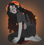  2024 aradia_megido barefoot dead_aradia fullres kneeling sitting solo starter_outfit svetoshumovaya 