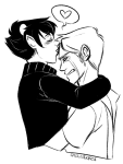  crying dave_strider grayscale heart hug karkat_vantas no_glasses profile red_knight_district redrom shipping snowstucked word_balloon 