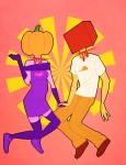  blood decapitation dirk_strider foxy_kittyknit_dress gingerybiscuit holding_hands neorails pumpkin redrom roxy_lalonde shipping 