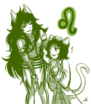  2013 ancestors fullres jaggy_lines leijons lunaticjin monochrome nepeta_leijon no_hat starter_outfit the_disciple zodiac_symbol 