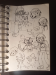 2023 art_dump babies bard caliborn codtier cone_hat doze felt fullres gamzee_makara godtier grayscale headshot lil_sebastian minion_uniform pencil rage_aspect sitting starter_outfit szkraft220