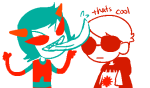  animated coolkids dave_strider godtier knight legislacerator_suit licking limited_palette pixel shipping terezi_pyrope time_aspect yoshiie 