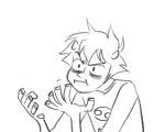  animated grayscale karkat_vantas lineart paperseverywhere solo 