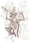  bard deuce_clubs dragondraws gamzee_makara godtier grayscale pencil rage_aspect sketch solo troll_potion 