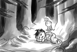 2016 clover crying felt fullres grayscale karkat_vantas land_of_frost_and_frogs lying poinko sketch starter_outfit strife trees