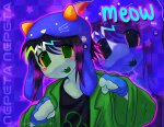  2023 cat_hat claw_gloves lgbt_pride nepeta_leijon solo starter_outfit text transtuck zafiroe 