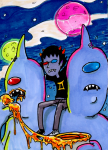  2011 bicyclops carrying clouds food fullres green_moon lusus mind_honey night pink_moon reverse_hug saffronscarf sitting sollux_captor stars starter_outfit 